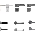 Smart Lock and Traditional Metal Door Handles With Modern Designs and Various Colors