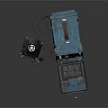 modern signal receiver dual frequency radio transceiver signal original signal 3d model