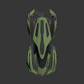 Green Supercar With Streamlined Design Large Wheels And Modern Futuristic Shiny Body