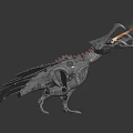 Fire Breathing Mechanical Dragon With Metal Wings And Robotic Body Structure