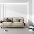 Modern double sofa 3d model