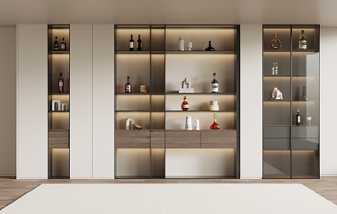 Modern Wine Cabinet 3d model