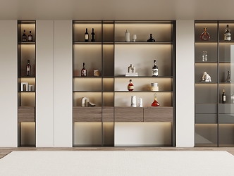 Modern Wine Cabinet 3d model