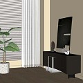 Modern Side Cabinet Entrance Cabinet Low Cabinet 3d model