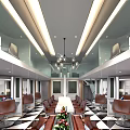 Elegant Modern Beauty Hair Salon Interior With Luxury Chairs Mirrors And Chandeliers