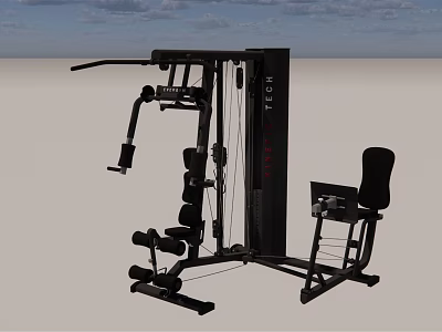 Multifunctional Home Gym Fitness Equipment With Seated And Pull Down Training Functions 3d model