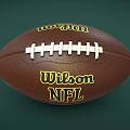 Wilson NFL Football Sports Equipment with Brown Leather and White Laces