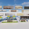 Various Scenic Wall Designs With Mountain Patterns And Diverse Textures