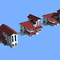 Stylish Detached Villa Design Featuring Red Roof White Exterior And Modern Architecture