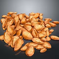 Pile of Brown Whole Almonds with Natural Texture and Nutty Look