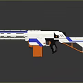 Colorful Toy Gun With White Blue Orange Design And Modern Appearance