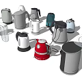 Assorted Electric Kettles in Various Colors and Designs for Daily Household Use