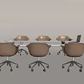 Modern Conference Table and Chair 3d model