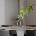 Modern Light Luxury Open Plan Living And Dining Room Interior With Elegant Furniture And Decor