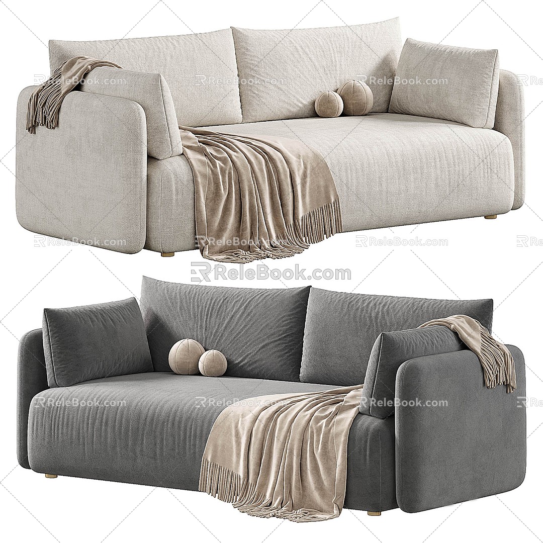 Double sofa 3d model