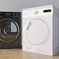 Modern Black And White Washing Machines In Stylish Home Interior Design