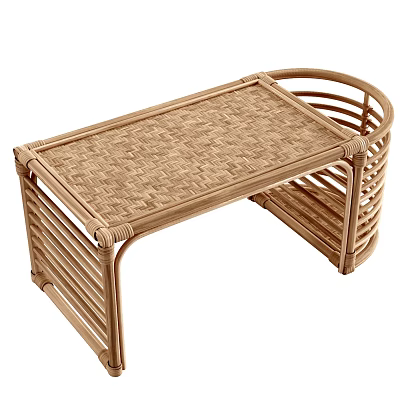 Natural Rattan Woven Side Table With Simple Design 3d model