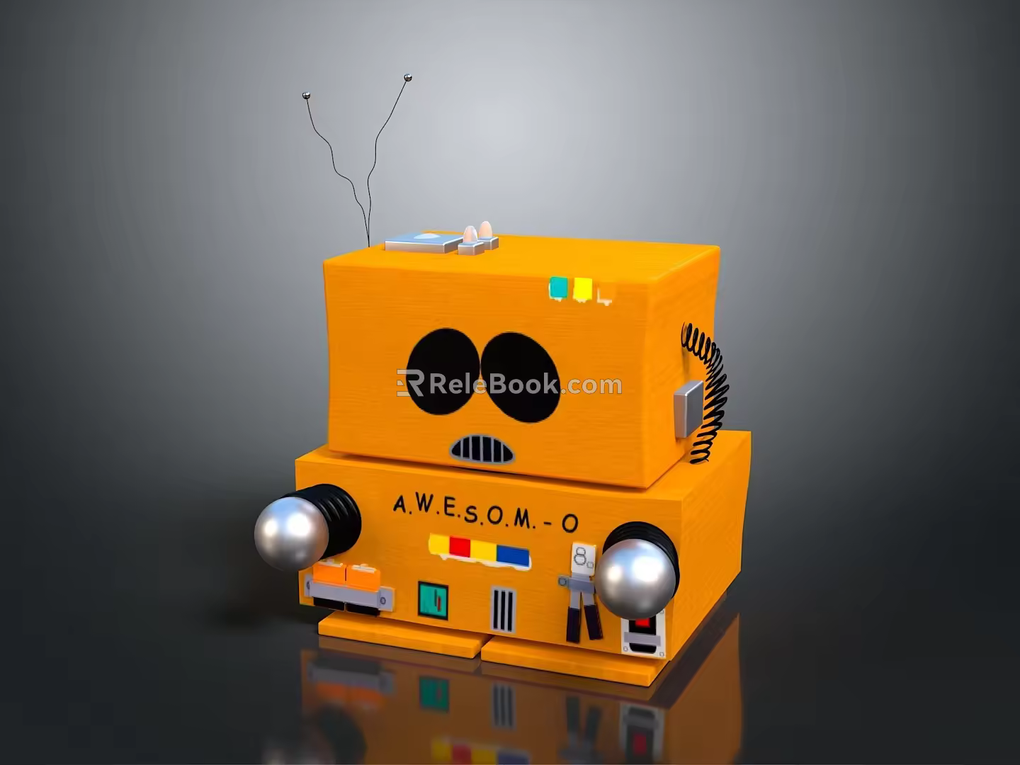Robot Assistant Small Robot Butler Robot Butler Figure Game Figure 3d model