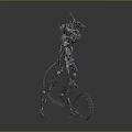 Intelligent Machine Featuring Multiple Mechanical Arms With Red Glowing Ends And Complex Structure