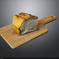 Sliced Bread On Wooden Cutting Board With Crusty Top And Natural Texture