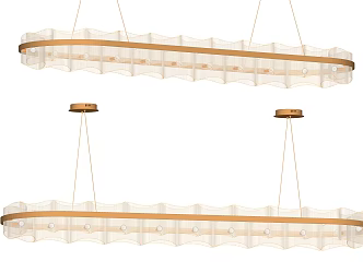 Light Luxury Chandelier Metal Chandelier Restaurant Chandelier Combination 3d model