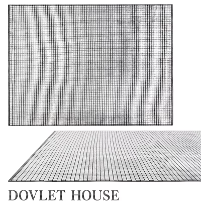 Square Rug With Grid Texture For Minimalist Home Decoration 3d model