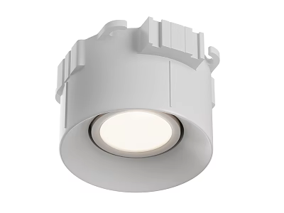 Modern White Recessed Downlight Spotlight With Sleek Design For Ceiling Lighting 3d model