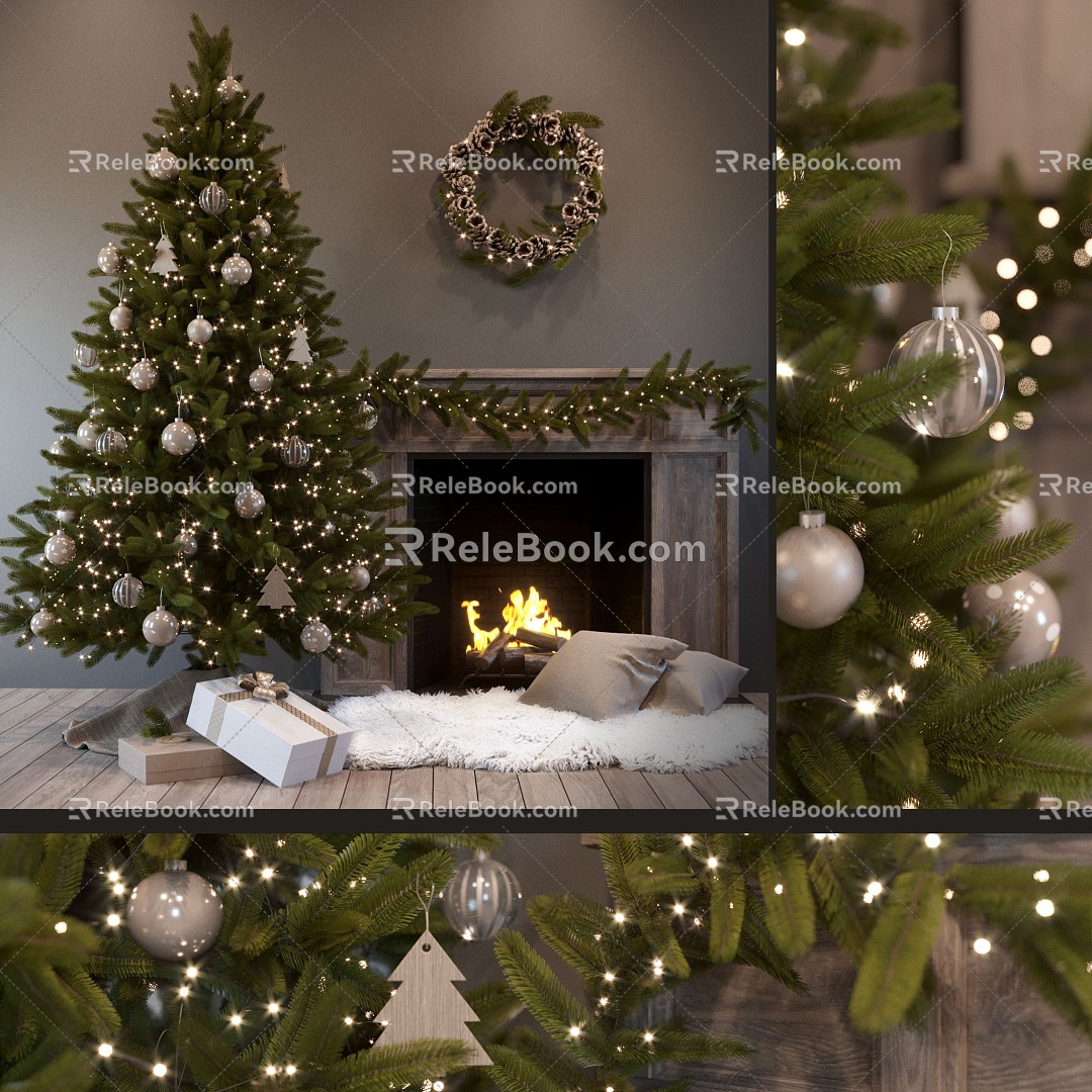 Christmas decoration combination 3d model