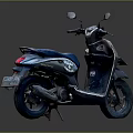 Blue Super Stylish Scooter With Modern Design And Sleek Rearview Mirrors