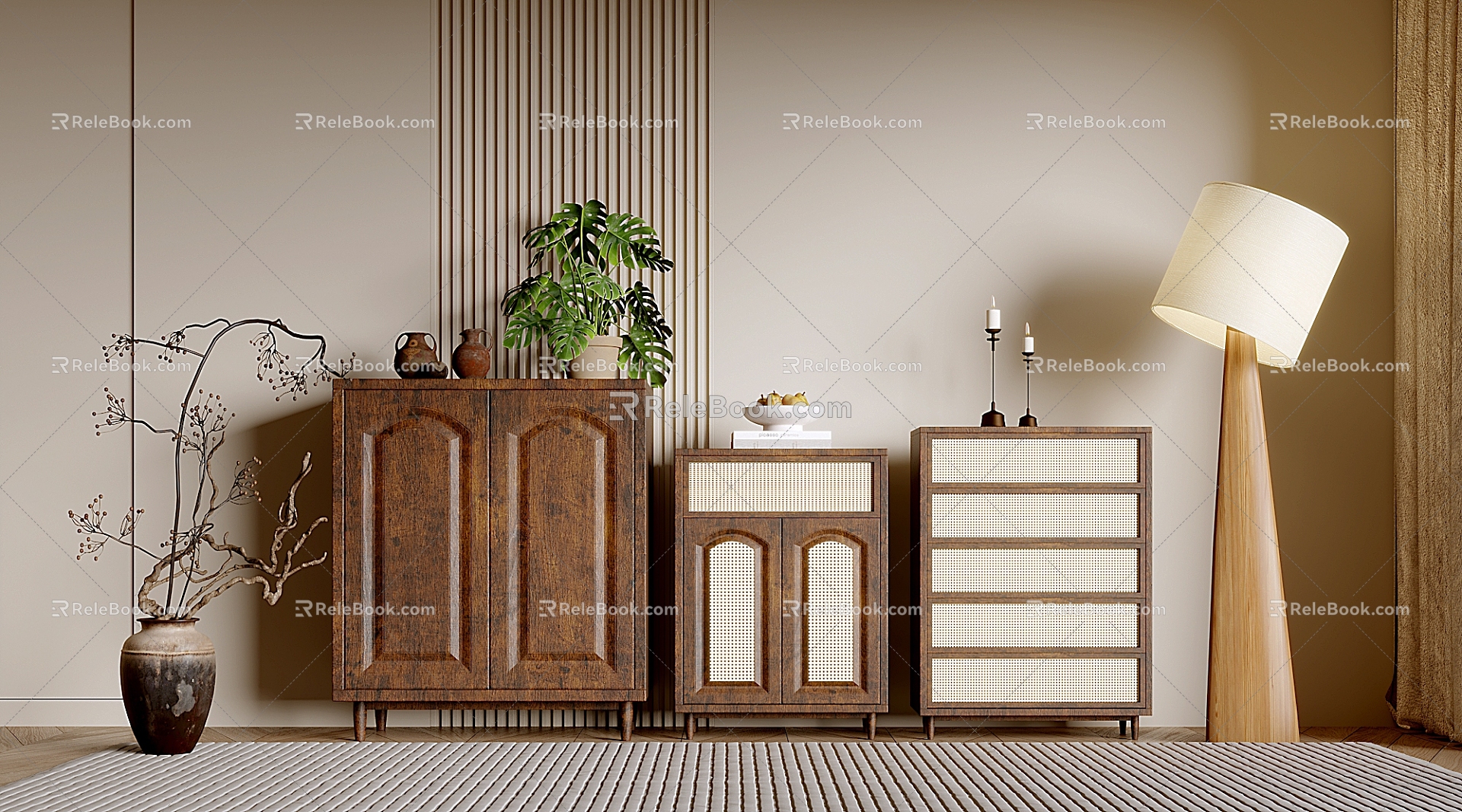 Quite Ancient Style Side Cabinet Minimalist Style Cabinet Whole Cabinet Sideboard Cabinet Balcony Cabinet Locker Entrance Cabinet 3d model