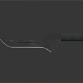 Tactical Knife With Unique Blade Design And Textured Black Handle
