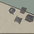 Modern Gray Single Sofa With Sleek Metal Legs In Contemporary Living Space