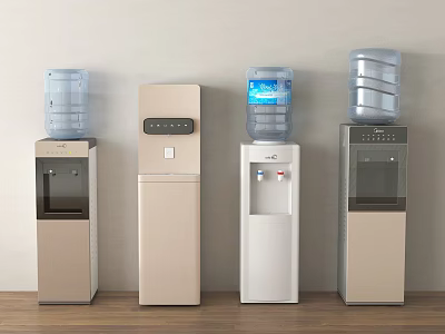 Various Water Dispensers As Daily Use Electrical Appliances With Modern Designs 3d model