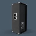 Black Audio Speaker With Dual Large Drivers And Professional Sound System Design