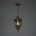 Vintage Style Chandelier With Metal Frame Glass Shade And Hanging Chain