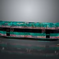Colorful Artistic Bus Design With Green And Pink Patterned Exterior