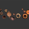 Ancient Traditional Clay Sculpture Pottery With Various Shapes And Colorful Designs