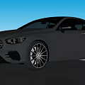Modern Luxury Coupe With Sleek Metallic Gray Exterior And Streamlined Body Design