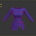 Adorable Animal In Blue Knitted Sweater With Stylish Lace Up Details