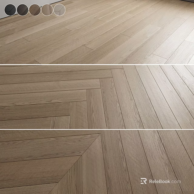 Wood Flooring With Various Patterns And Natural Texture 3d model 