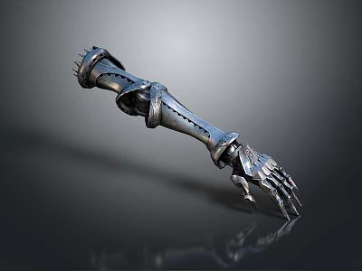 Industrial Mechanical Arm With Metallic Construction And Articulated Joints Design 3d model
