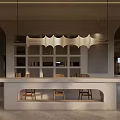 Modern Café Interior Design With Open Bar Counter Natural Light And Minimalist Seats
