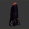 Purple Formal Uniform With Red Collar Gold Buttons And Decorative Sleeve Emblems