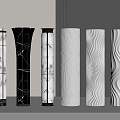 Modern Decorative Columns Pillar Architectural Columns Styling Columns Special-shaped Columns 3d model