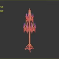Standing Golden Ornate Candelabra With Multiple Arms And Intricate Base