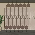 Modern glass partition 3d model