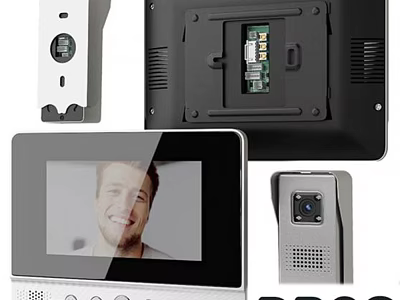 Smart Video Doorbell With HD Camera Display Screen And Internal Components 3d model