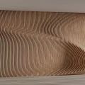 Parametric modeling panel modeling background wall wavy wood veneer wall panel 3d model