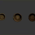 Three Handwoven Baskets in Various Sizes for Daily Household Use