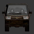 Vintage Rustic Off Road Pickup Truck With Roof Rack And Open Cargo Bed